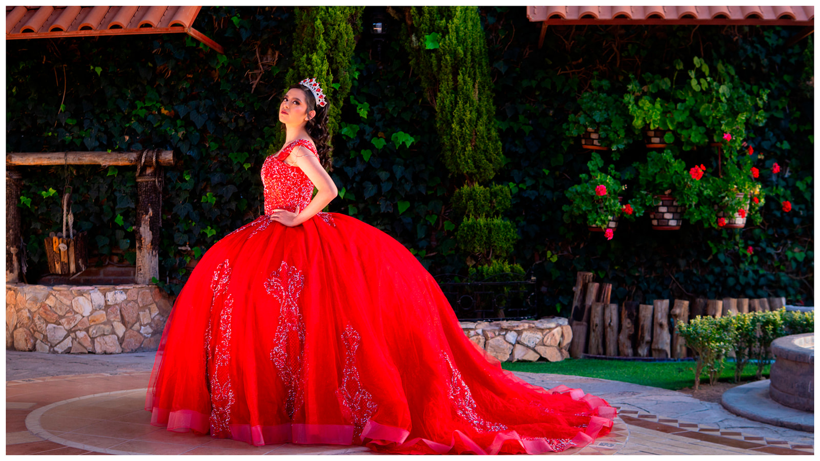 Elegant Red Ball Gown
