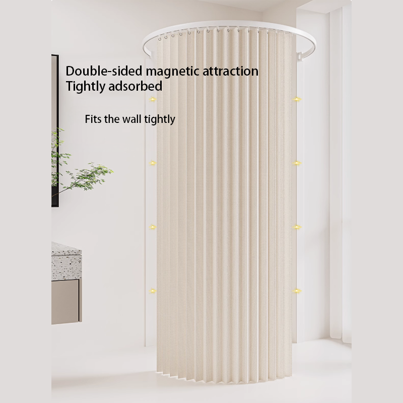 Elite Curved Magnetic Folding Shower Suite | 25mm Invisible Accordion Seal & No-Drill Installation