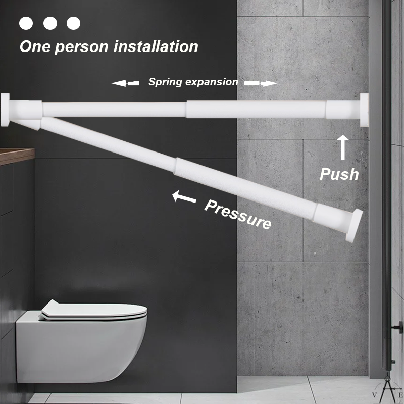 Universal No-Drill Spring Tension Rod