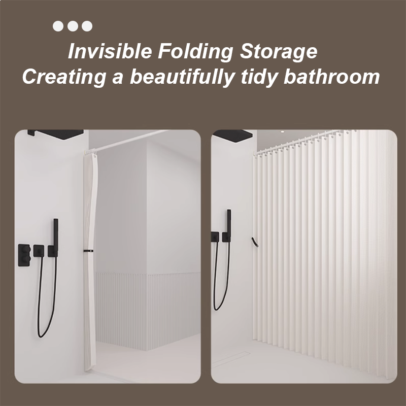 Elite Series Folding Shower Curtain Set