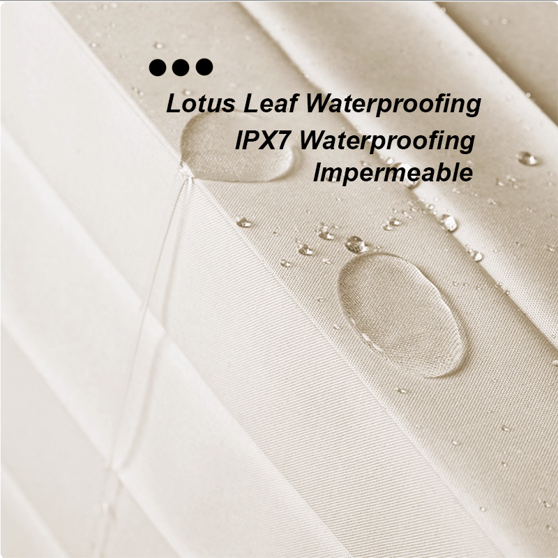 Heavy Duty Foldable Shower Curtain with Double-Sided Magnetic button, Windproof & Non-Stick, No-Drill Installation