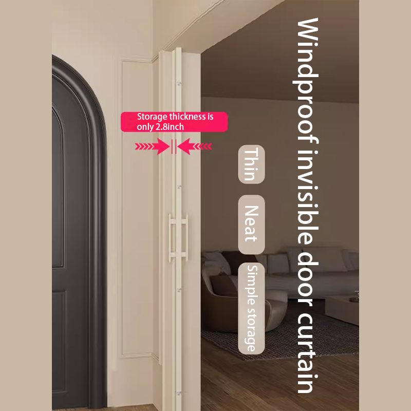 Invisible No-Track Folding Door Curtain