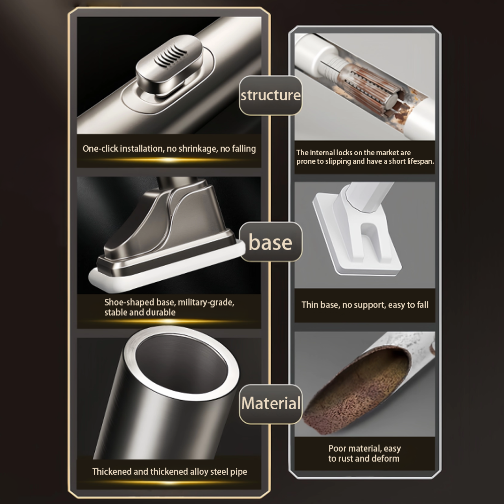 Premium Adjustable Stainless Steel Curtain Rod