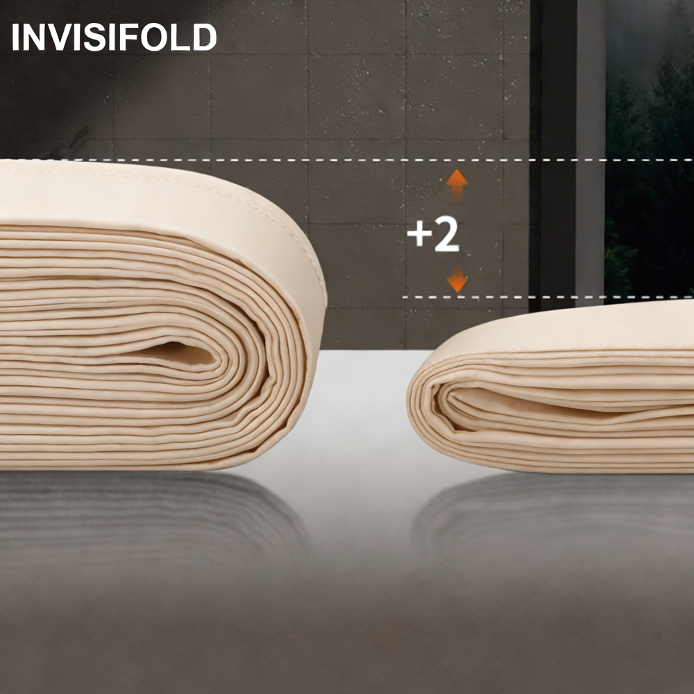 JP Invisifold Double-sided magnetic attraction Collapsible shower curtain 59×72inch