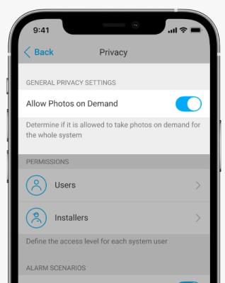 Detector de Movimiento con Cámara Fotografías a Demanda y por Alarma AJAX MOTIONCAM PhOd HDR