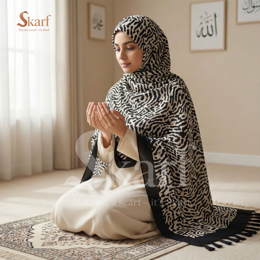 Premium Namaz Dupatta Tiger Print