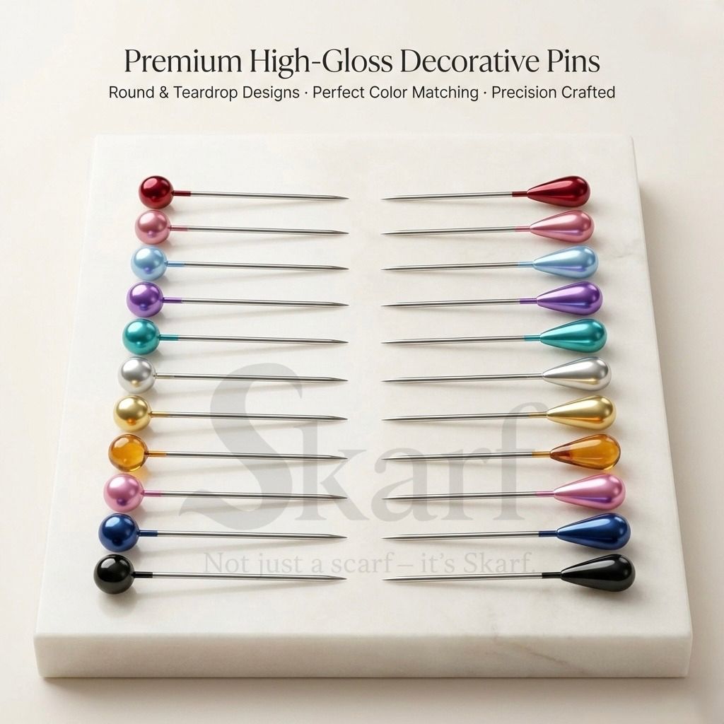 Premium High-Gloss Decorative Pins (Teardrop Shaped)