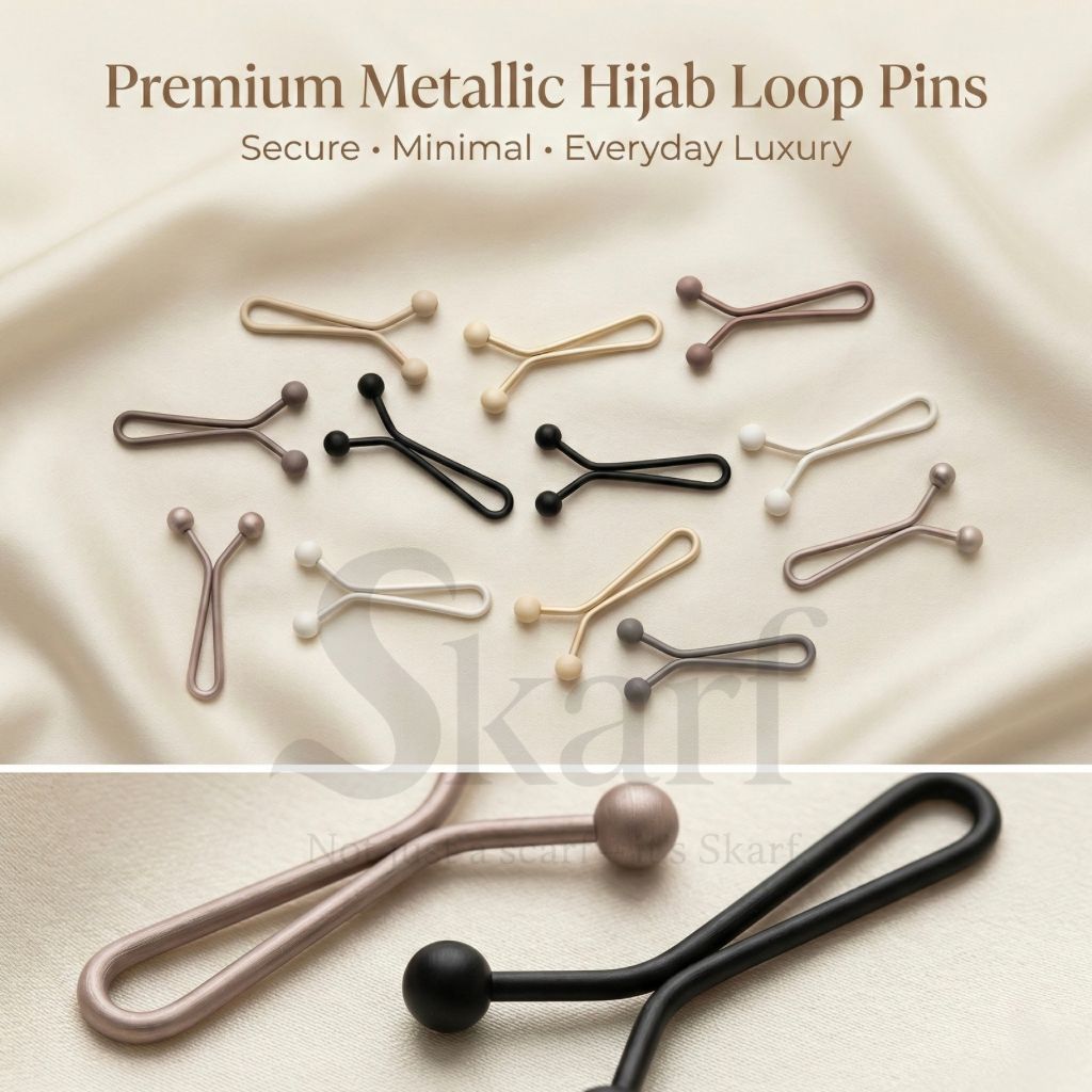 Premium Metallic Hijab Loop Pins