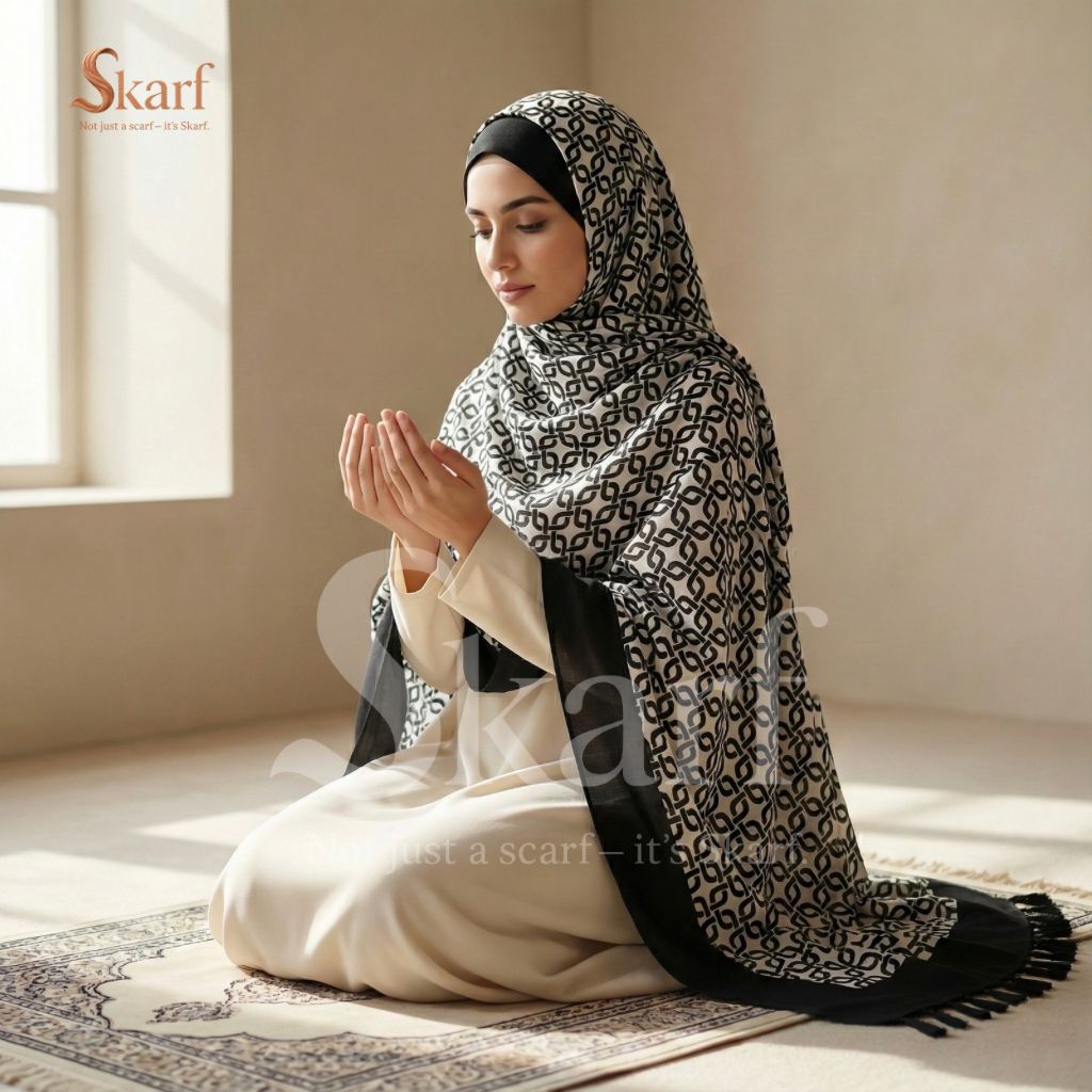 Premium Namaz Dupatta Chain Print