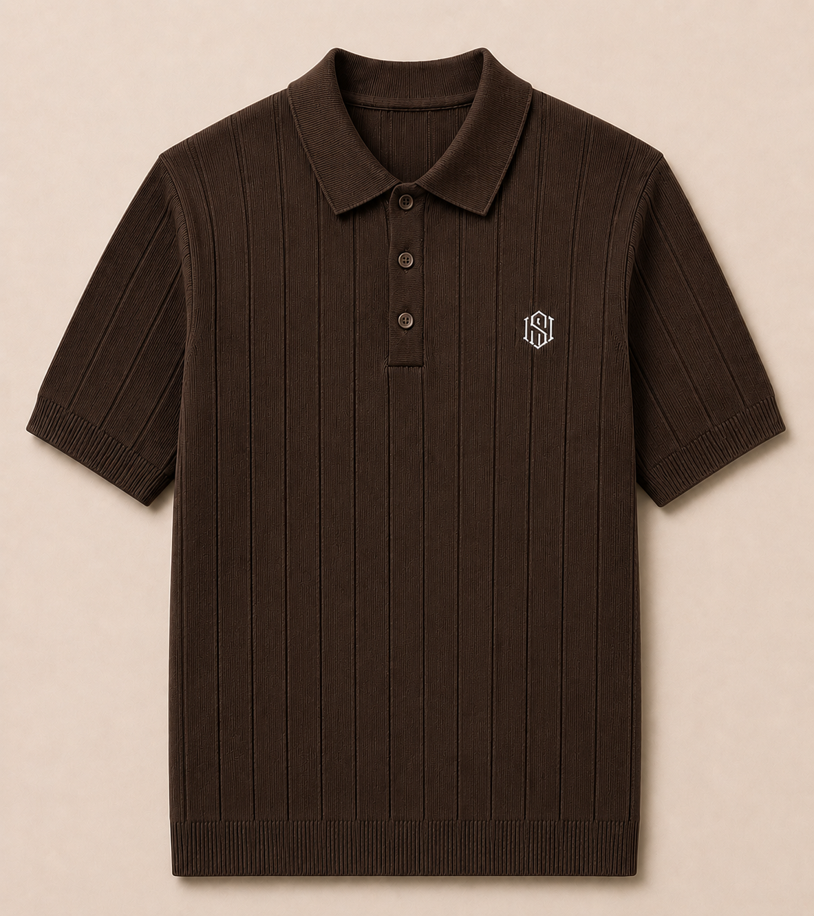 Brown  Drop Needle Polo