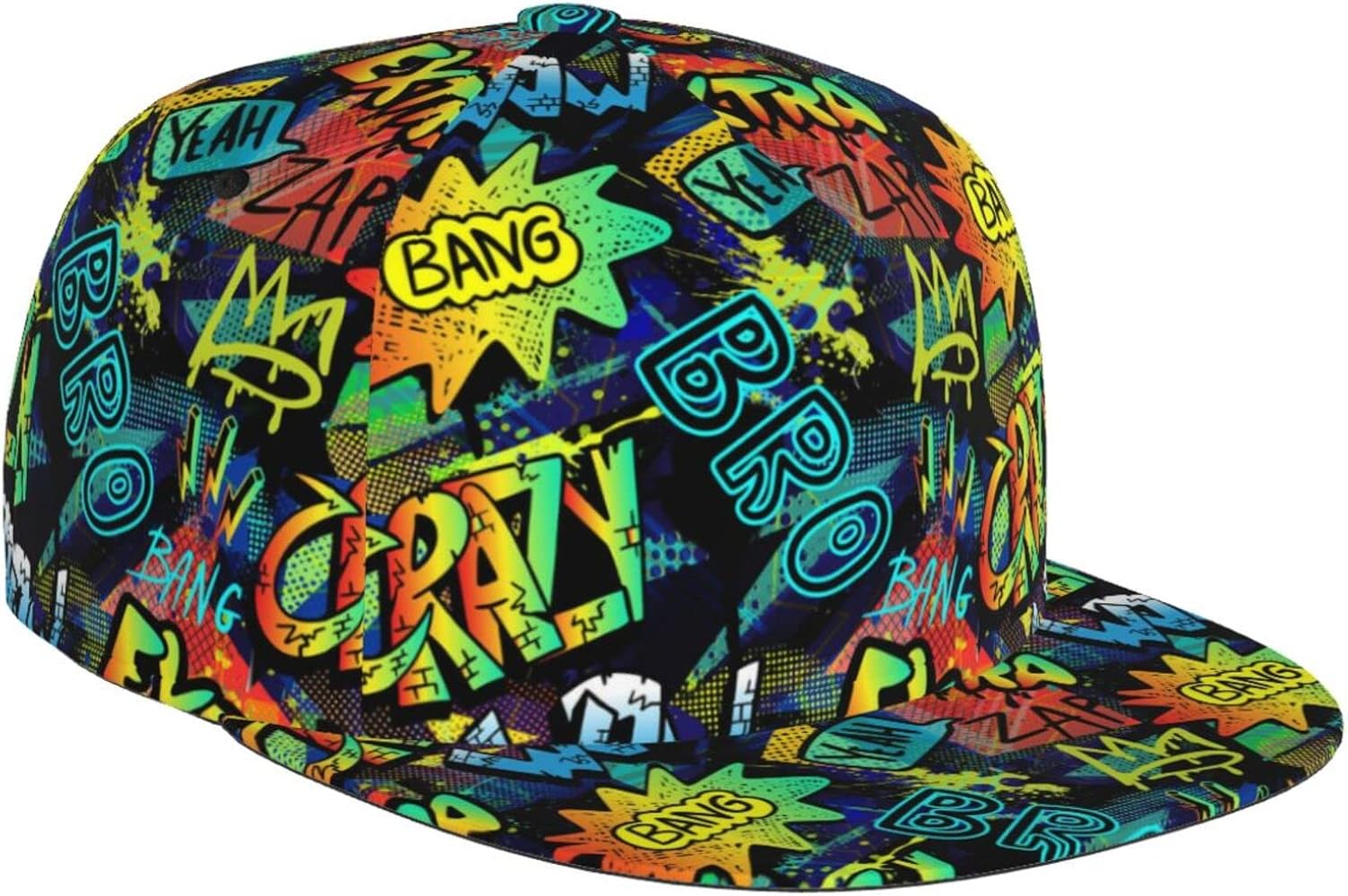 Colorful Comic Style Snapback Cap