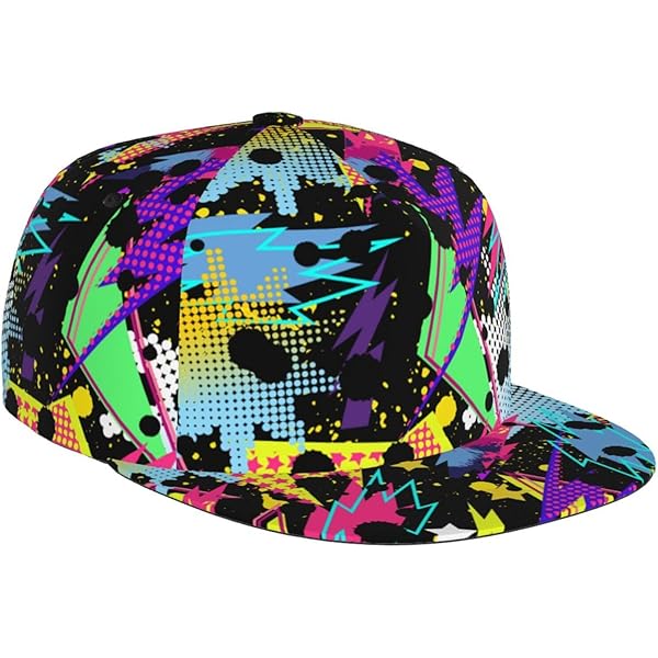Retro Graffiti Print Snapback Cap