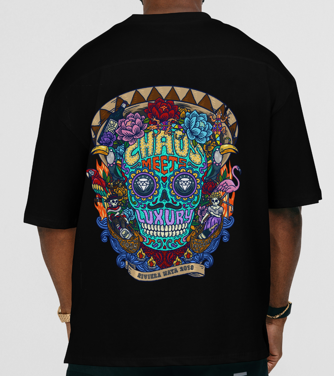 Colorful Skull Graphic T-Shirt