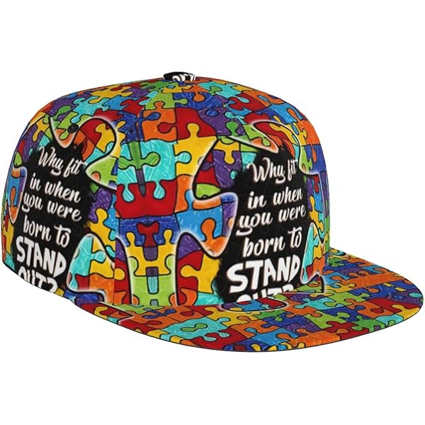 Colorful Puzzle Piece Snapback Cap