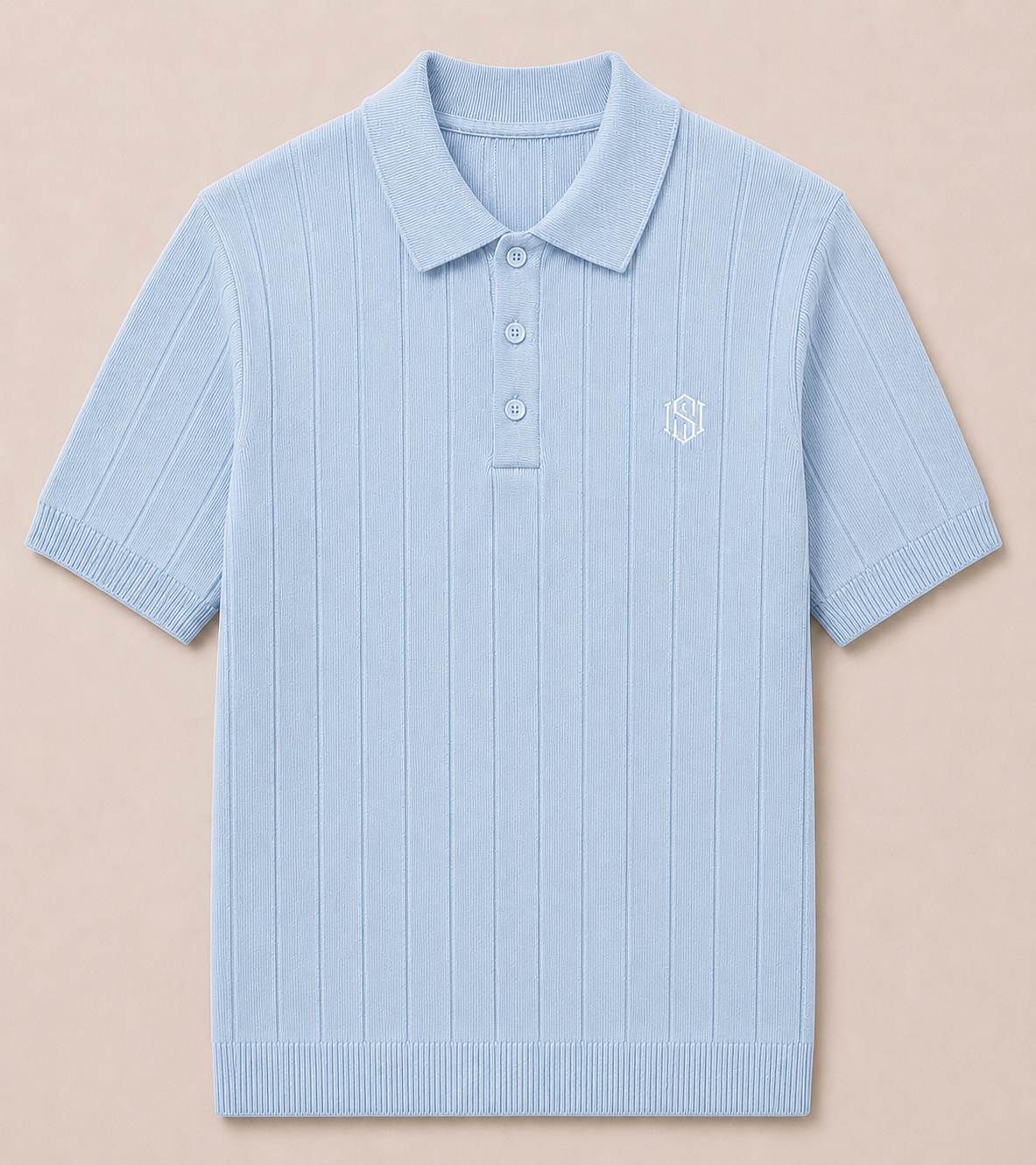 Ice Blue Drop Needle Polo