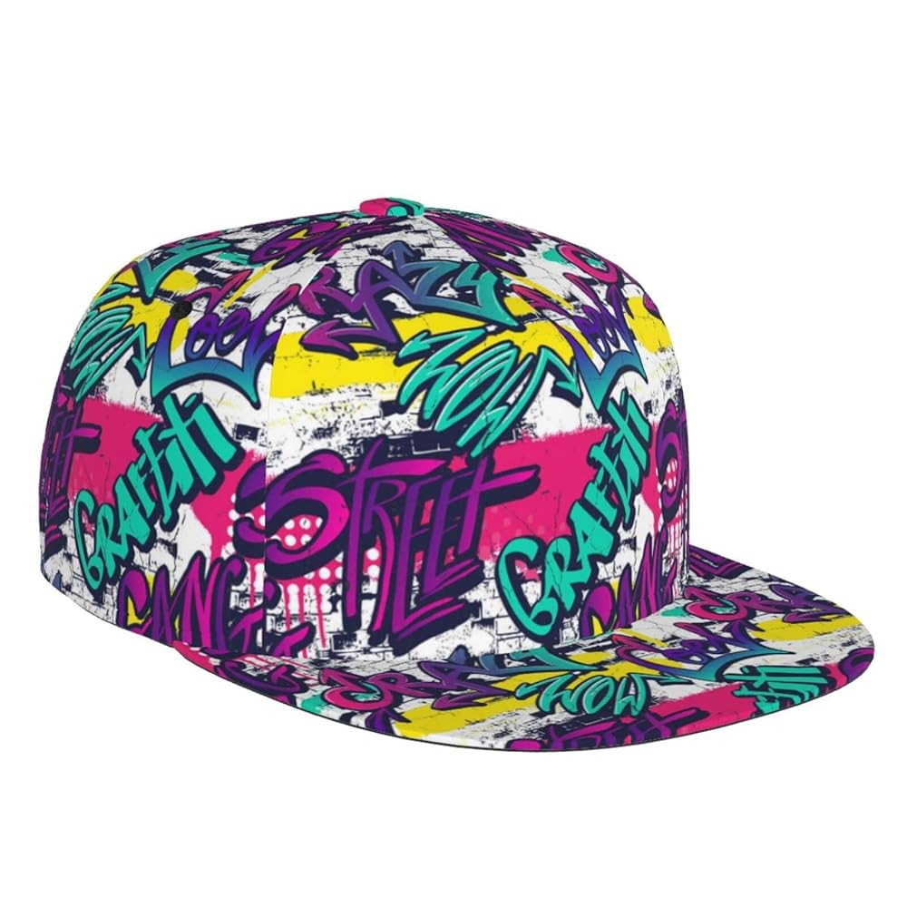 Graffiti Print Snapback Hat