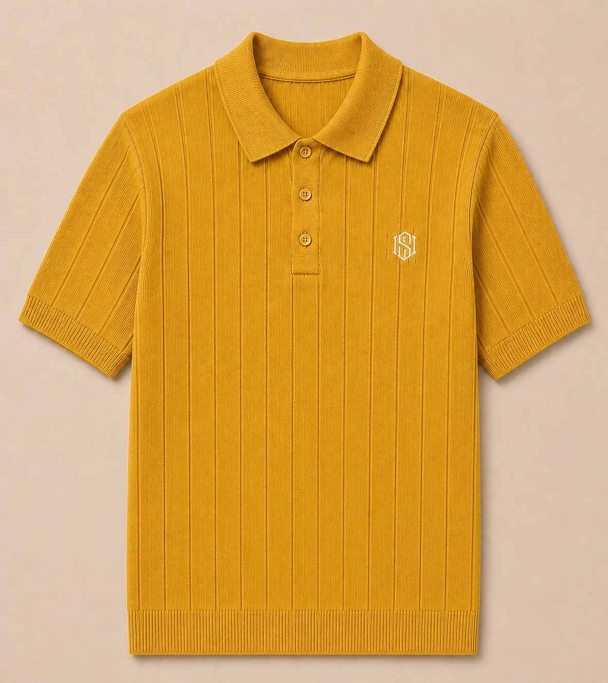 Mustard Drop Needle Polo