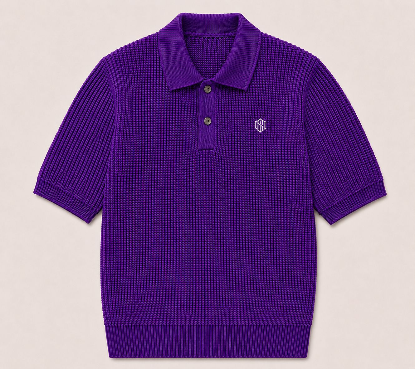 Purple Waffle Knit Polo