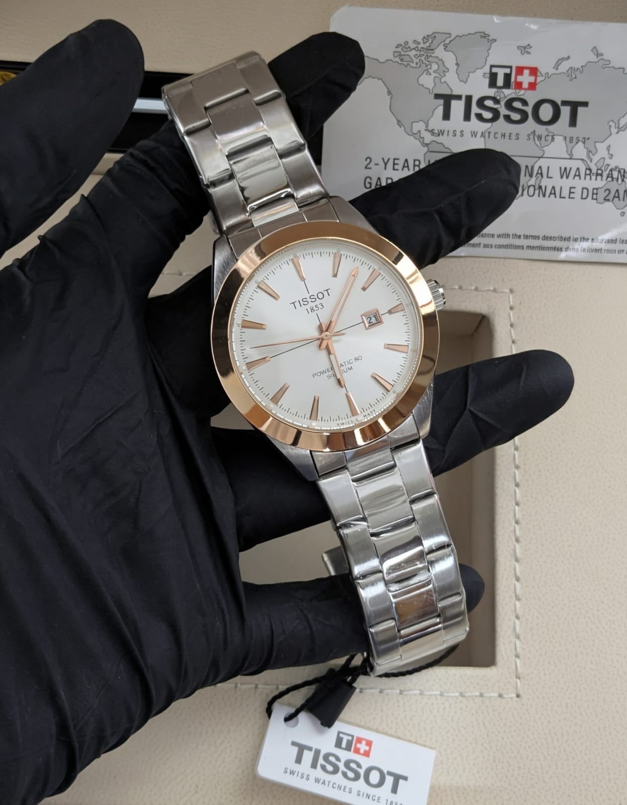 Tissot Gentleman - Stainless Steel Chain shining dial & Master Lock