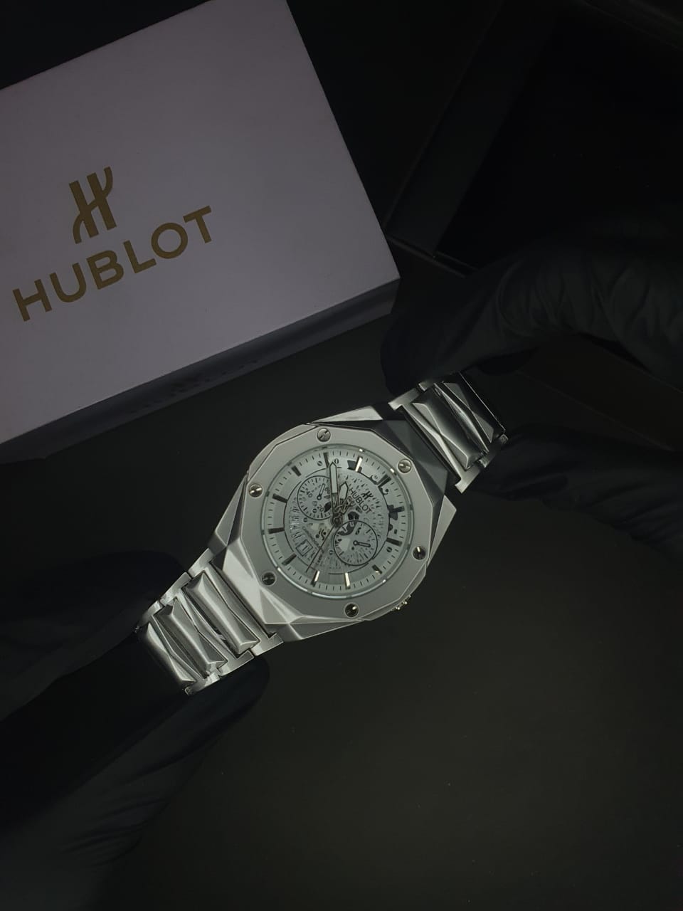 Hublot Skeleton Date - Heavy Stainless Steel, Master Lock 