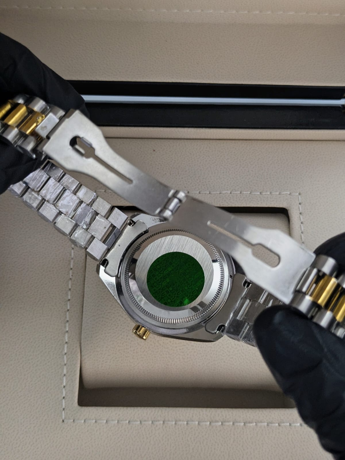 Rolex Day and Date with rolex lock & stainless steel