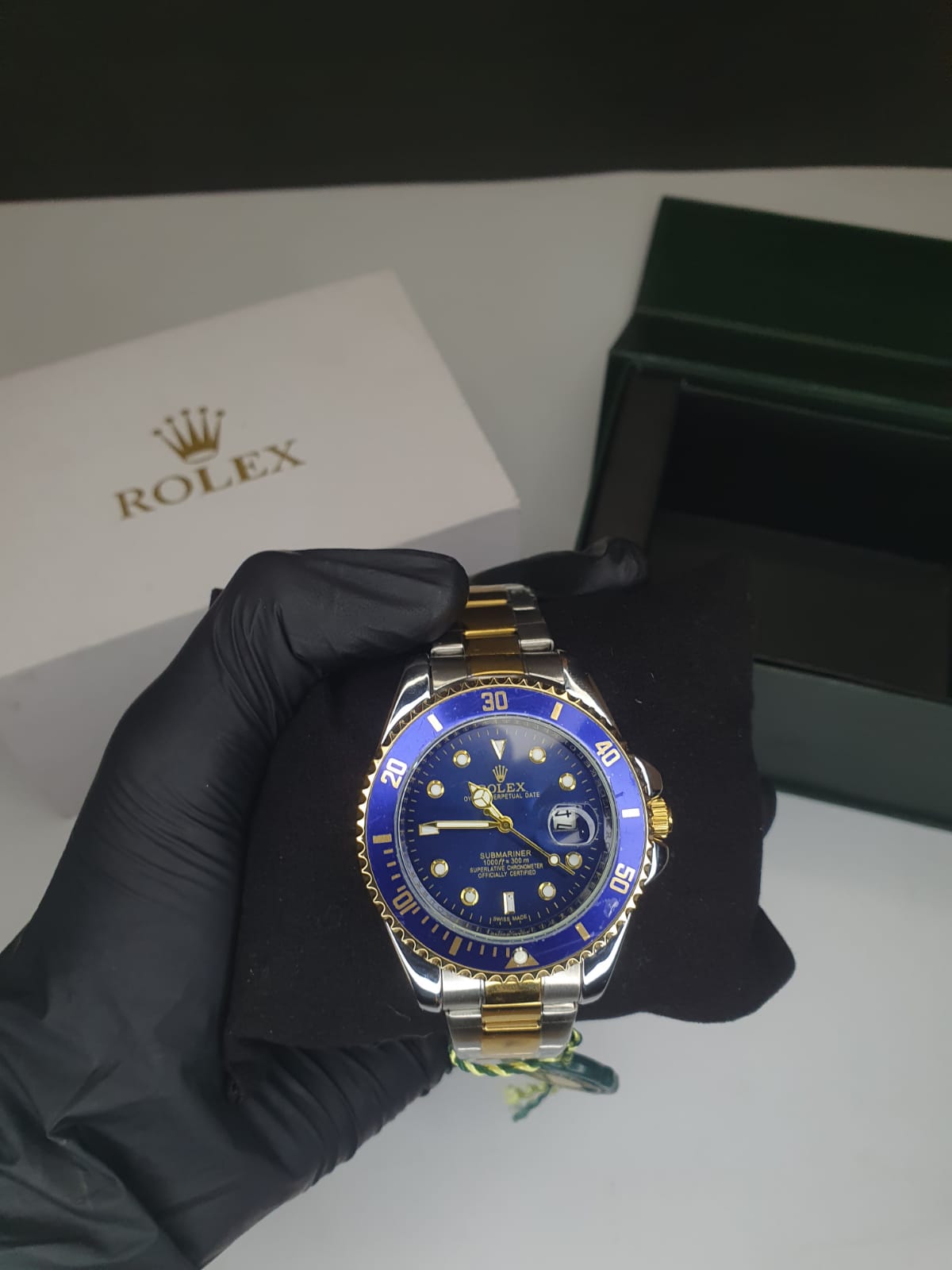 Rolex Submariner Date - Stainless Steel, master lock ,Blue Dial & Rotating Bezel