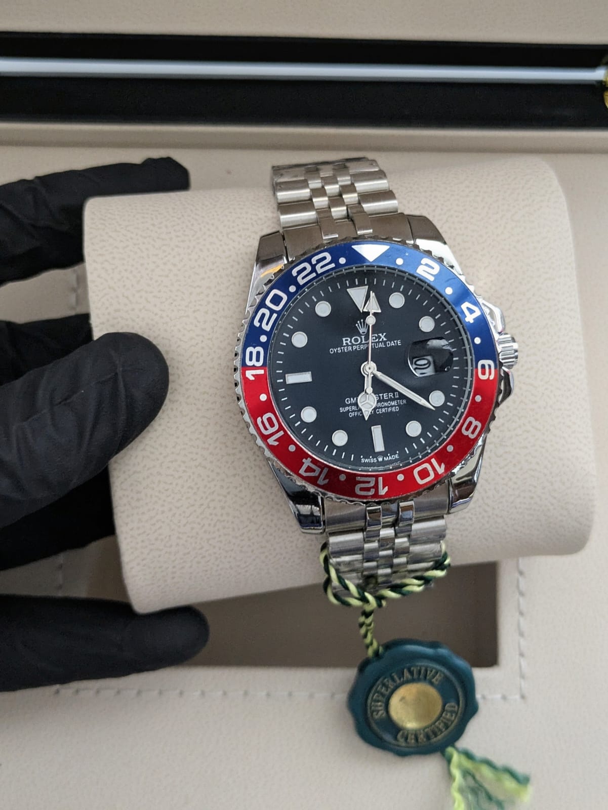 Rolex GMT-Master II Watch - Jubilee chain & Rotating Ceramic Bezel - premium rolex box