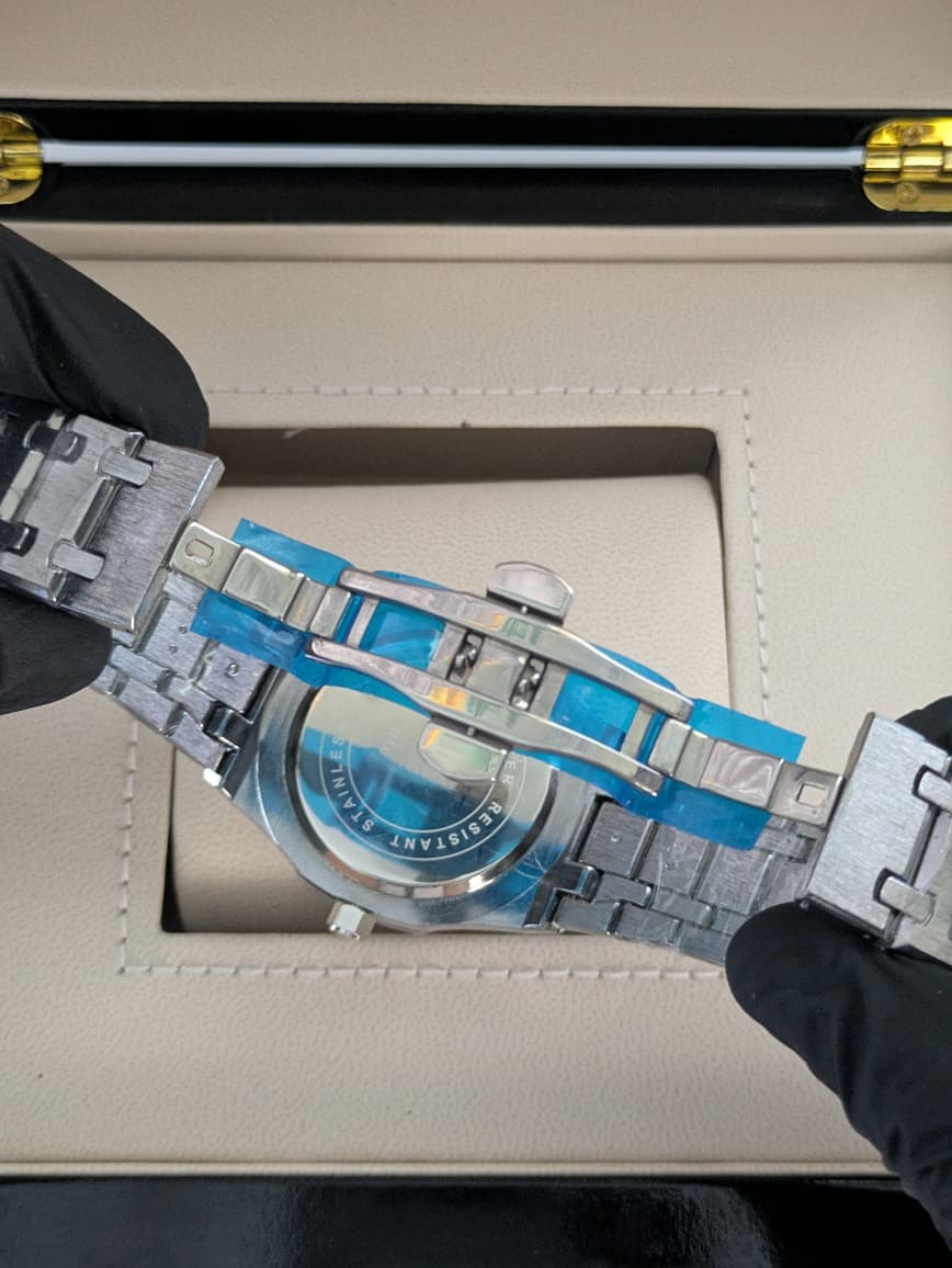 Audemars Piguet Men`s Stainless Steel Chain Watch with Master Lock