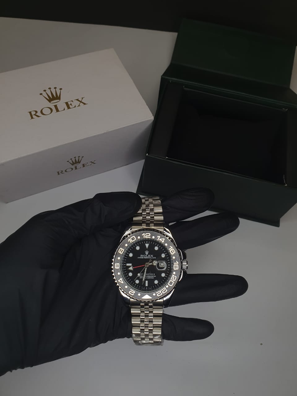 Rolex GMT-Master II Watch - Jubilee chain & Rotating Ceramic Bezel - premium rolex box