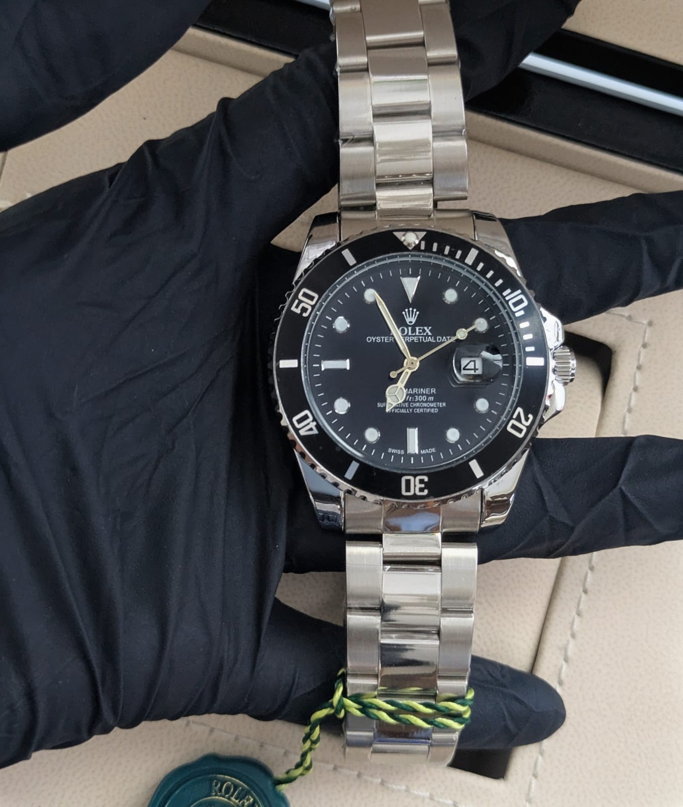 Rolex Submariner Date  - Stainless Steel, master lock ,Black Dial & Rotating Bezel