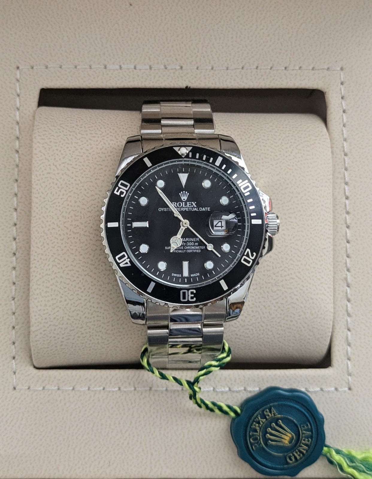 Rolex Submariner Date  - Stainless Steel, master lock ,Black Dial & Rotating Bezel