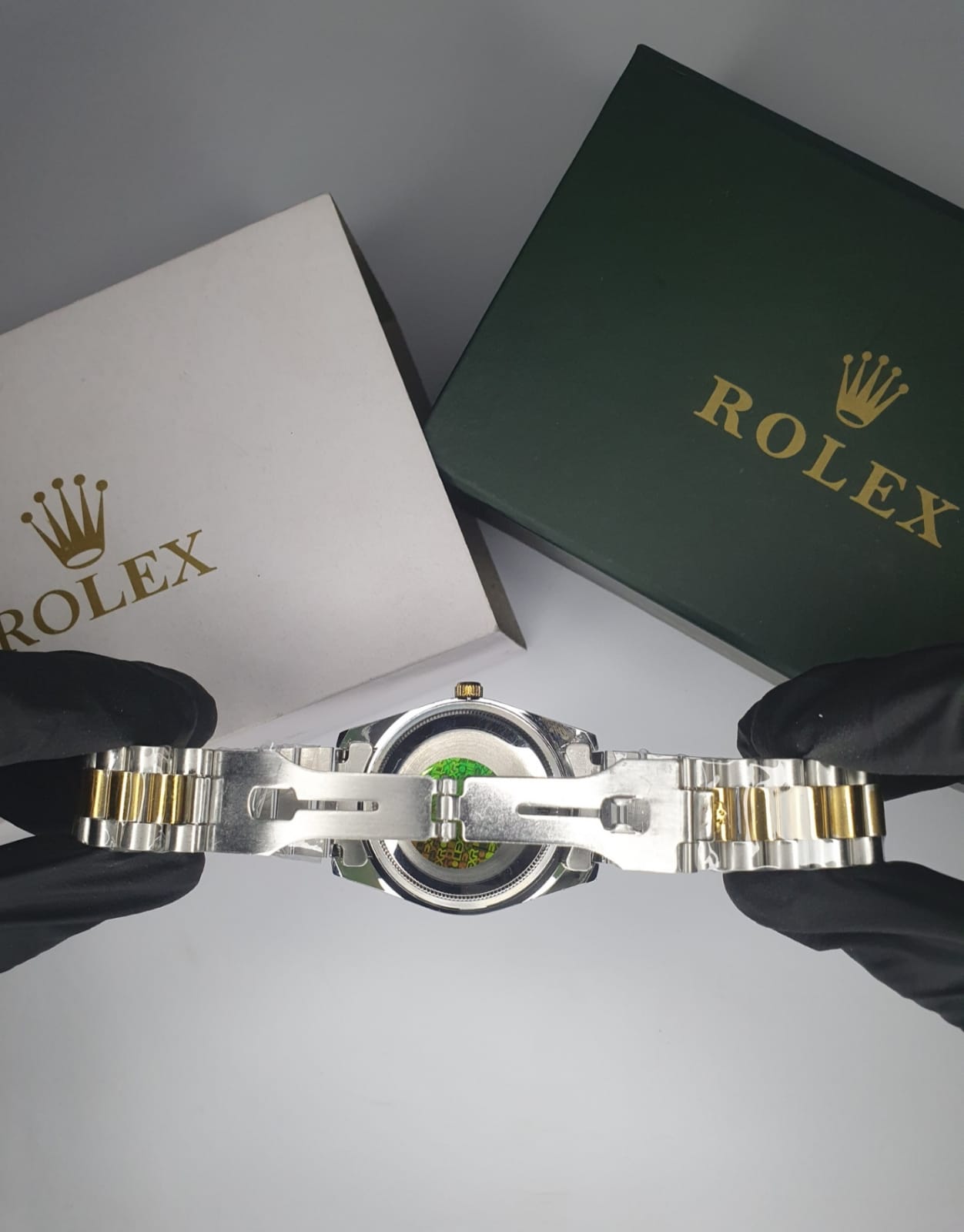 Rolex Day and Date with rolex lock & stainless steel