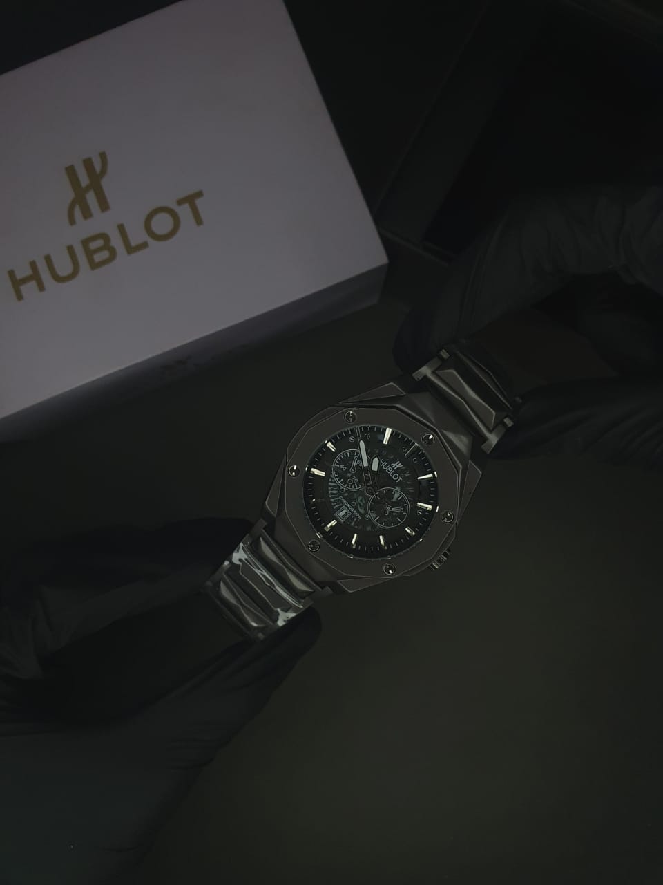 Hublot Skeleton Date - Heavy Stainless Steel, Master Lock 
