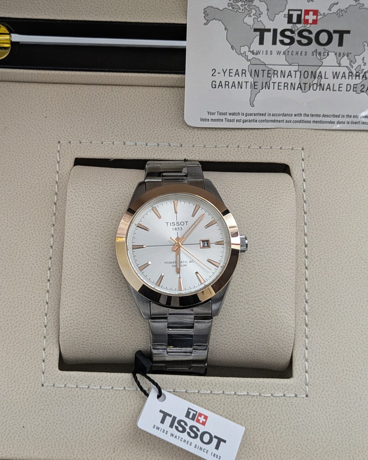 Tissot Gentleman - Stainless Steel Chain shining dial & Master Lock