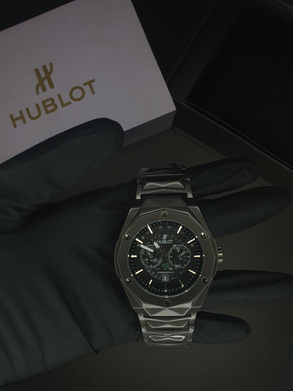 Hublot Skeleton Date - Heavy Stainless Steel, Master Lock 