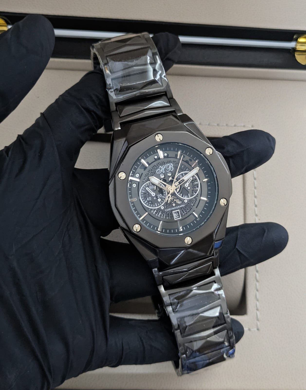 Hublot Skeleton Date - Heavy Stainless Steel, Master Lock 