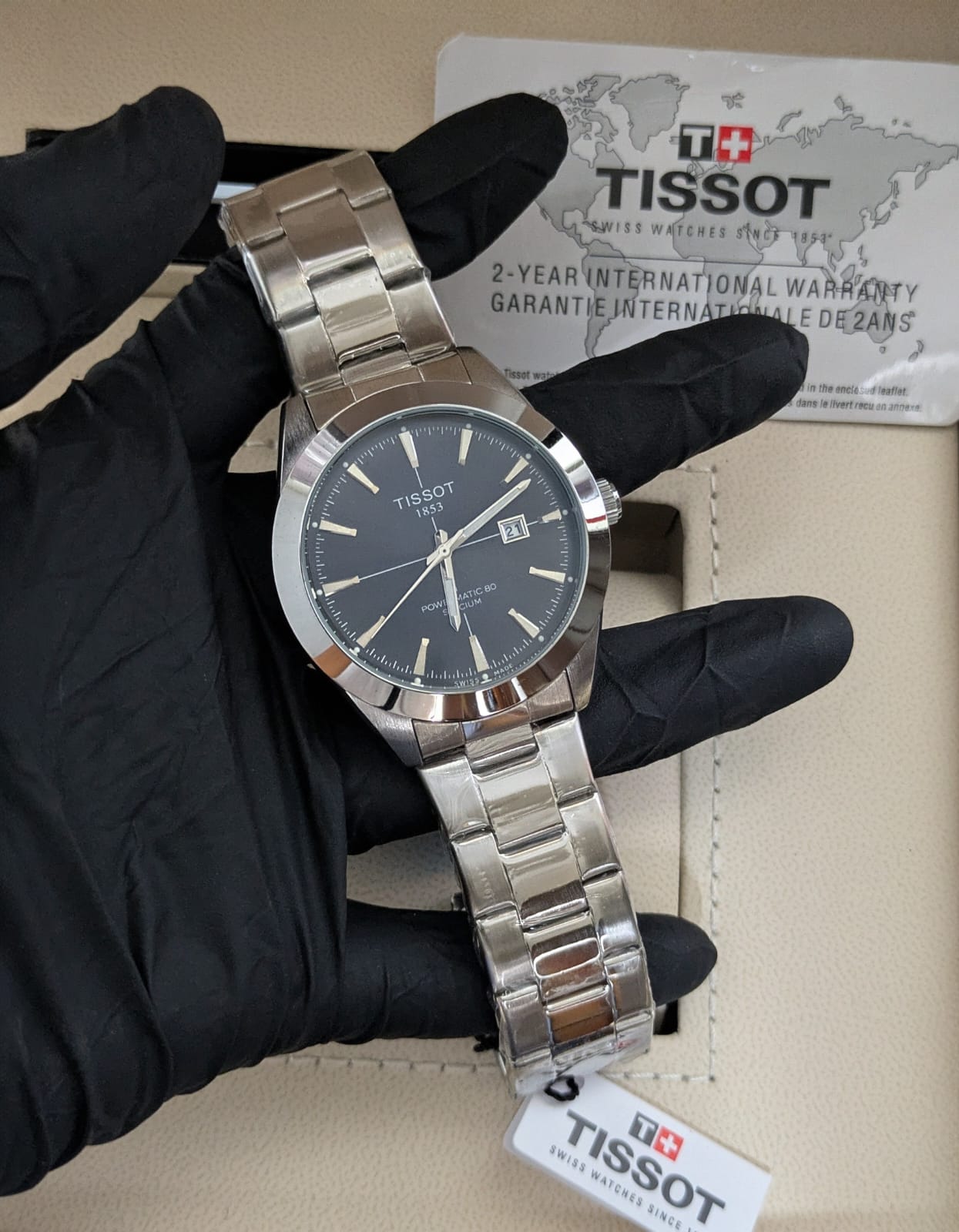 Tissot Gentleman - Stainless Steel Chain shining dial & Master Lock