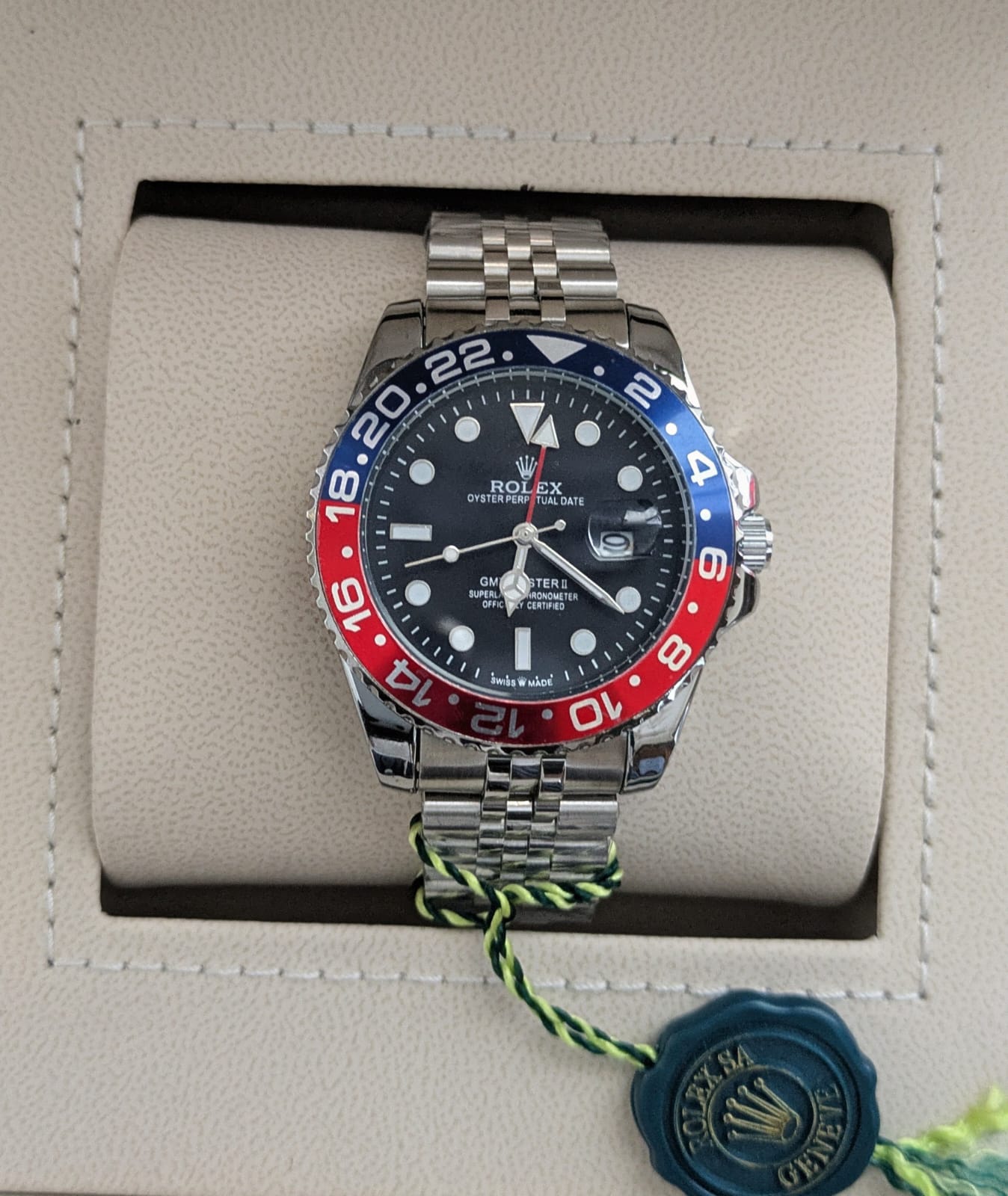 Rolex GMT-Master II Watch - Jubilee chain & Rotating Ceramic Bezel - premium rolex box