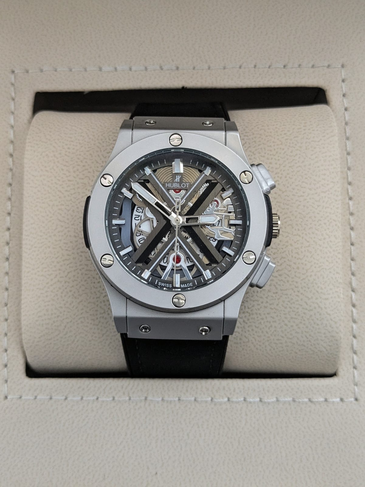 Hublot Skeleton Dial with Date - Silicon Strap & Master Lock