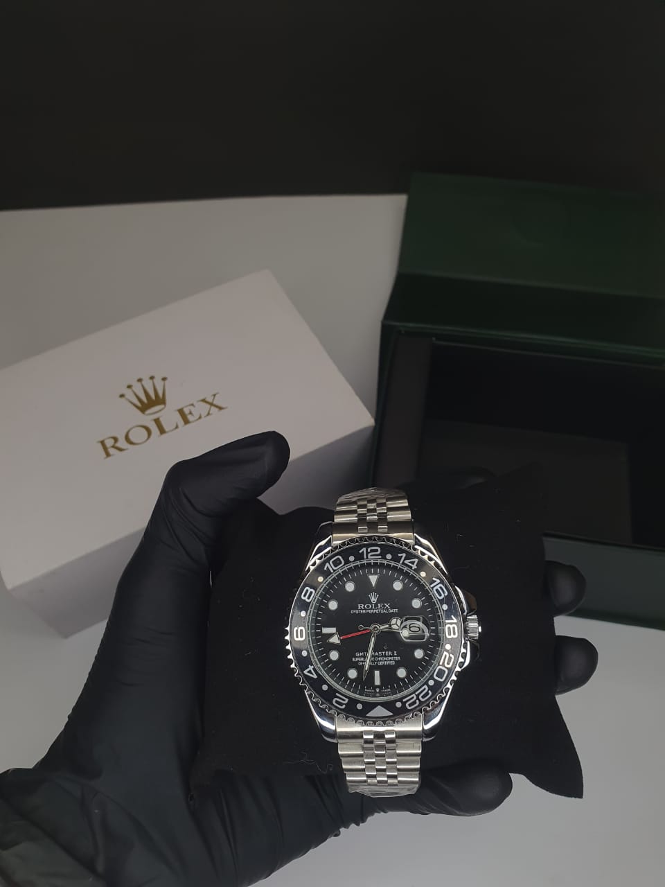 Rolex GMT-Master II Watch - Jubilee chain & Rotating Ceramic Bezel - premium rolex box