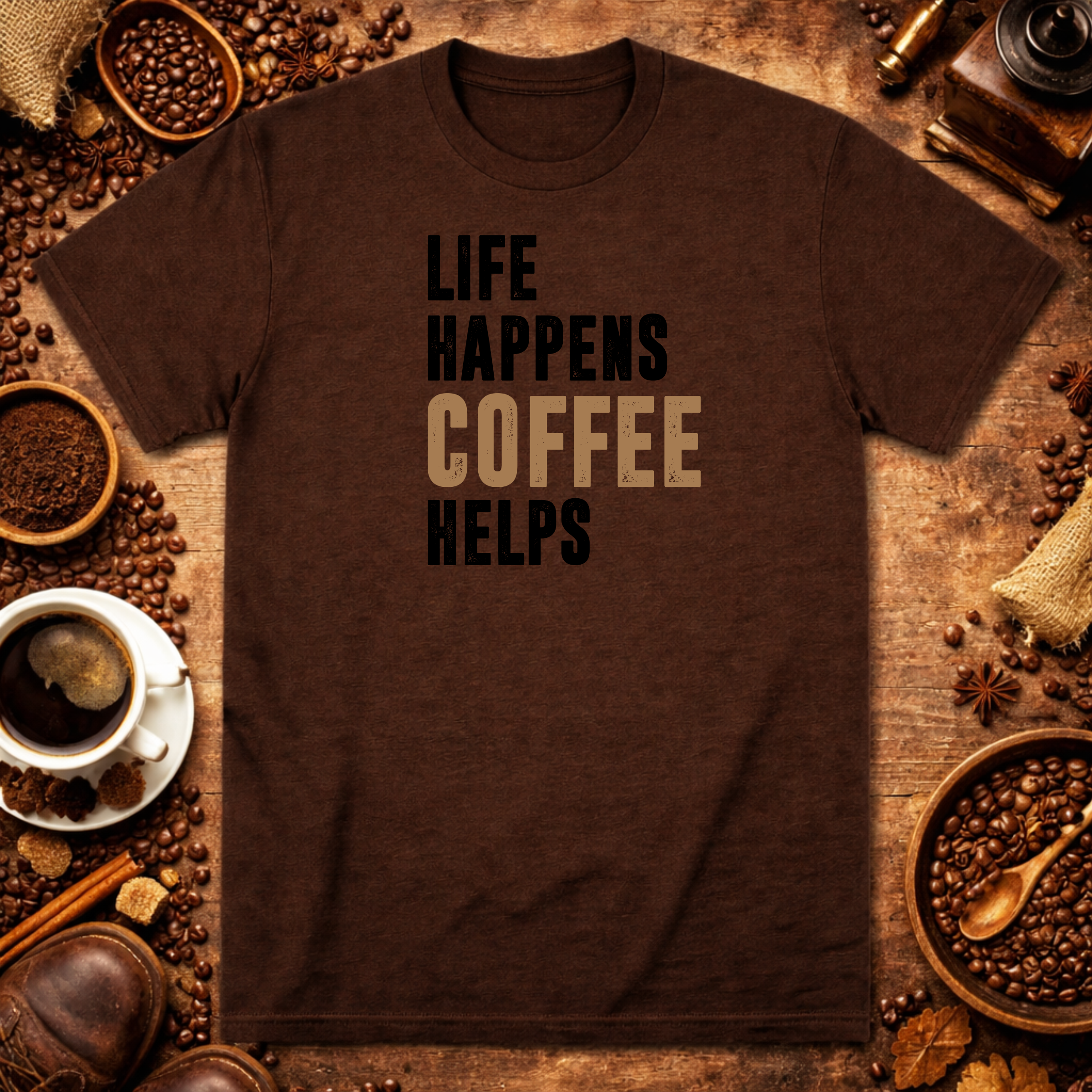 Life Happens Coffee Helps T-Shirt