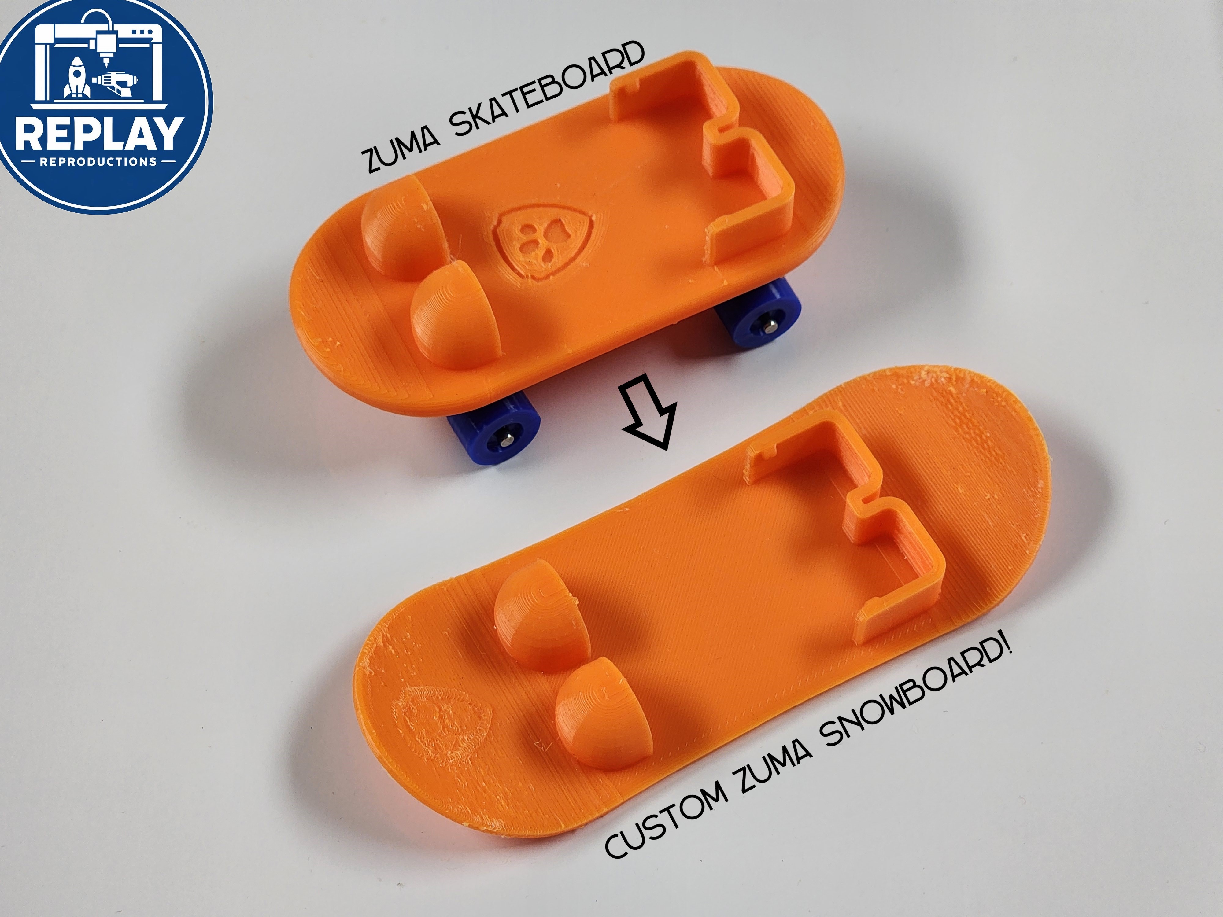 Custom Zuma Snowboard (Based on Paw Patrol Zuma Skateboard)