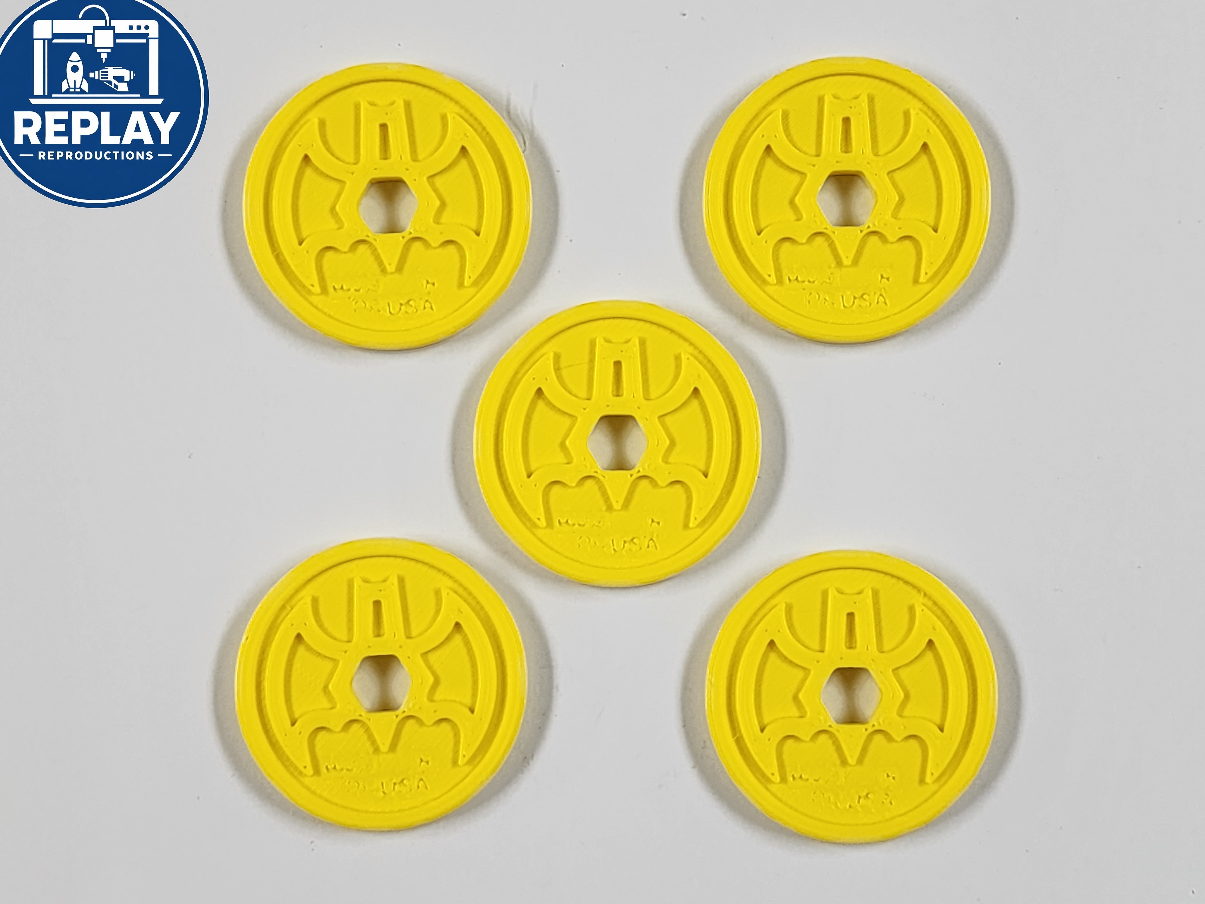 Replacement 3D-Printed Imaginext Toy Discs - Batbot (pack of 5)