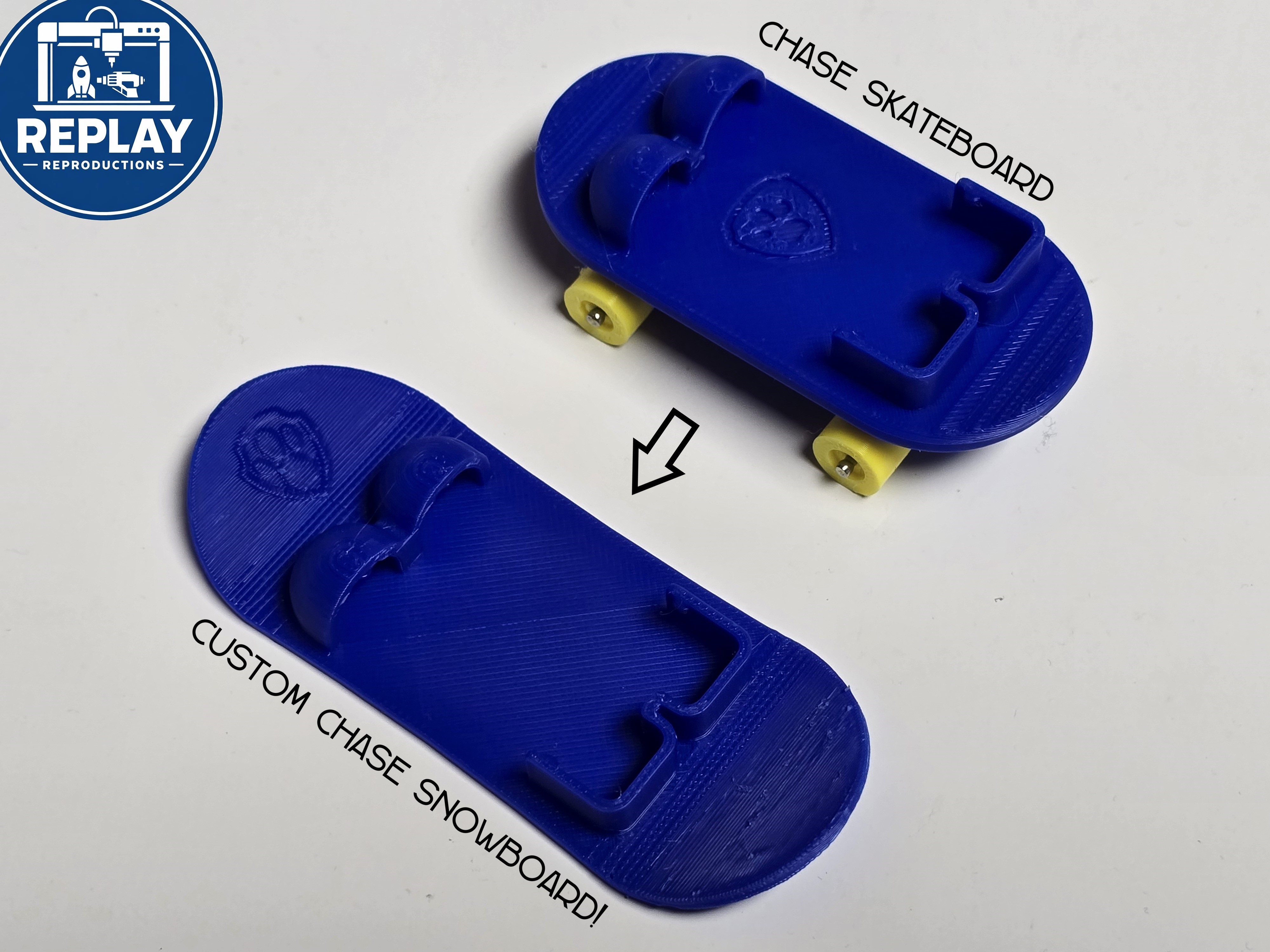 Custom Chase Snowboard (Based on Paw Patrol Chase Skateboard)