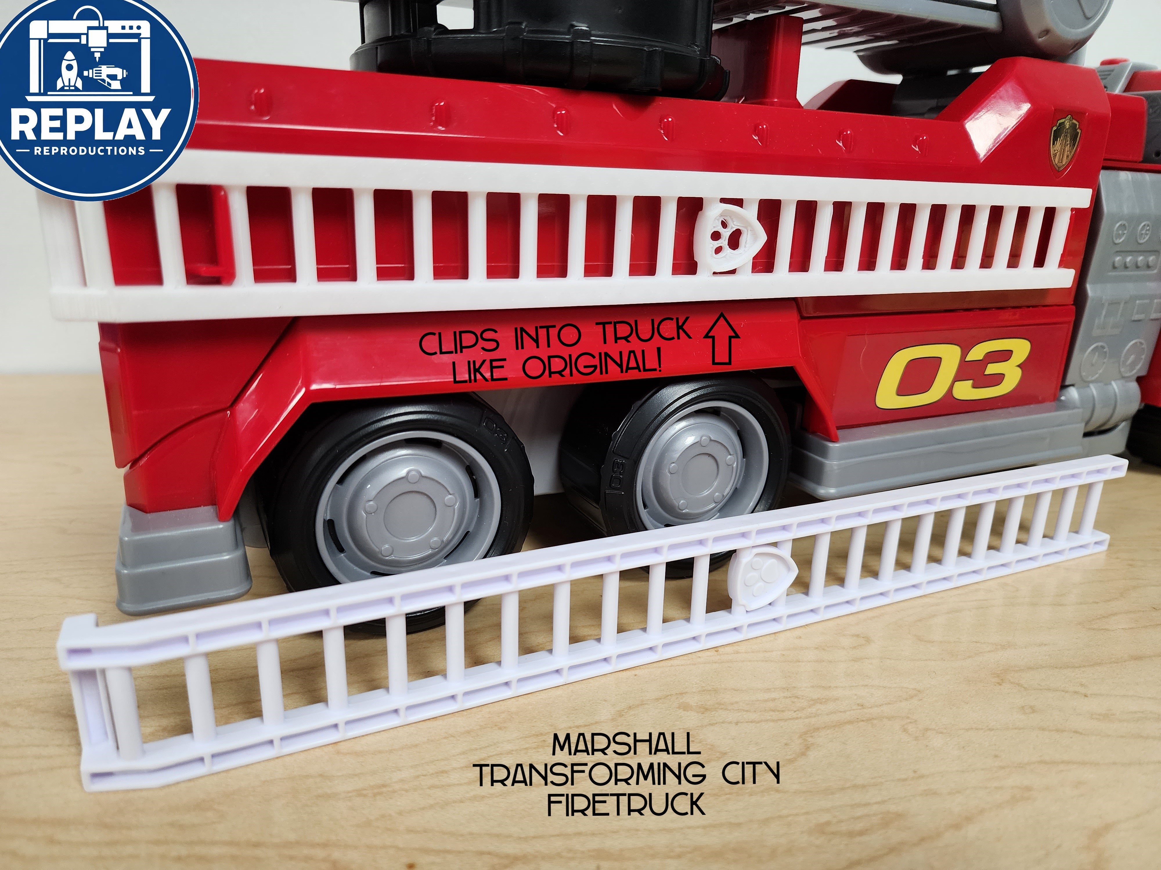 Paw Patrol Marshall Transforming City Firetruck Replacement Ladders