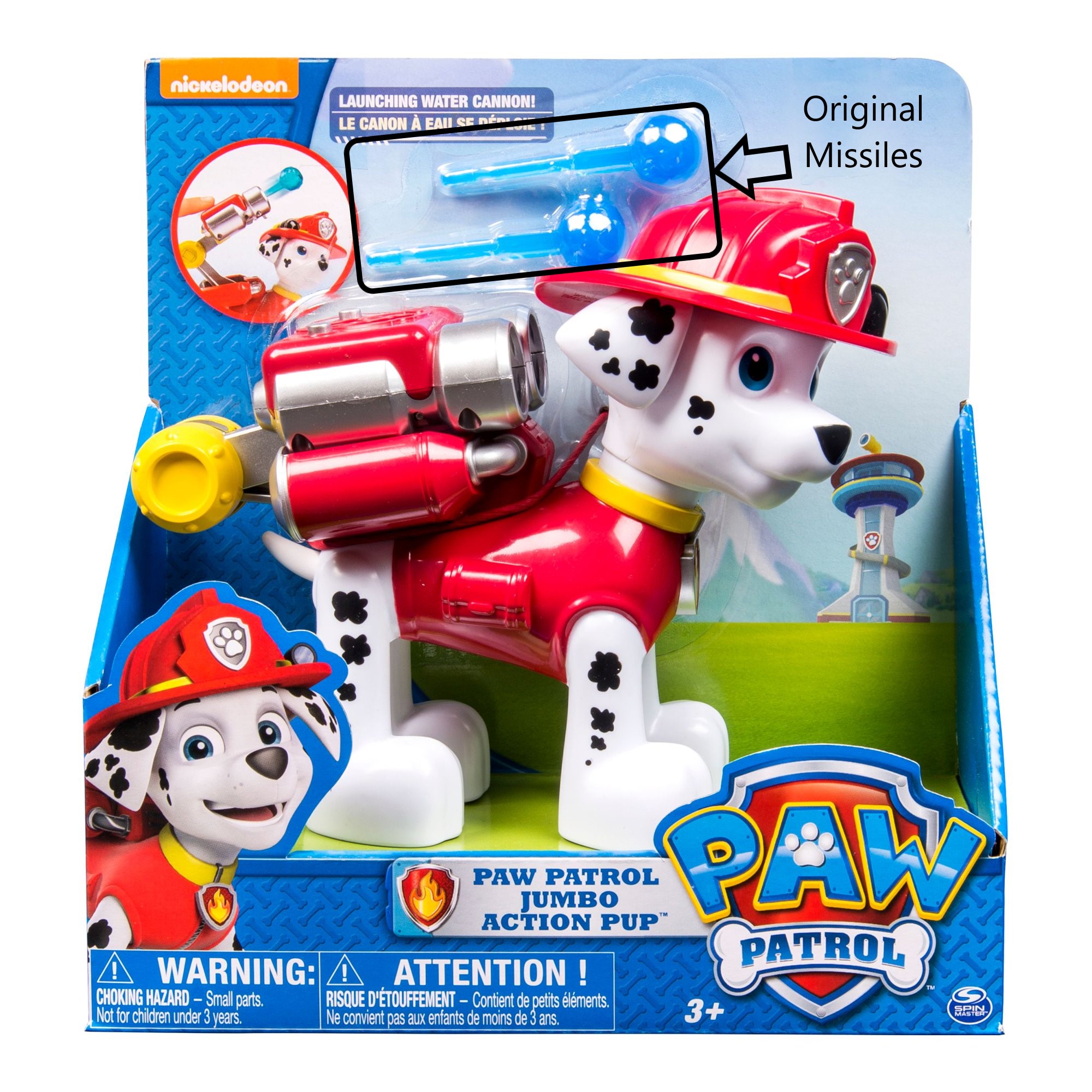 Jumbo Paw Patrol Toy Missiles (Translucent Blue)