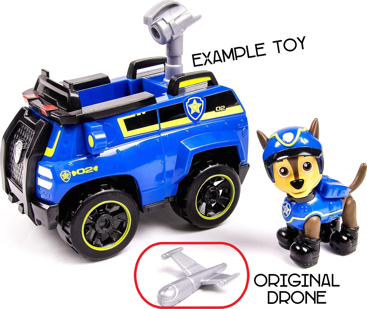 3D Printed Replacement Drone for Paw Patrol Chase's Spy Cruiser set