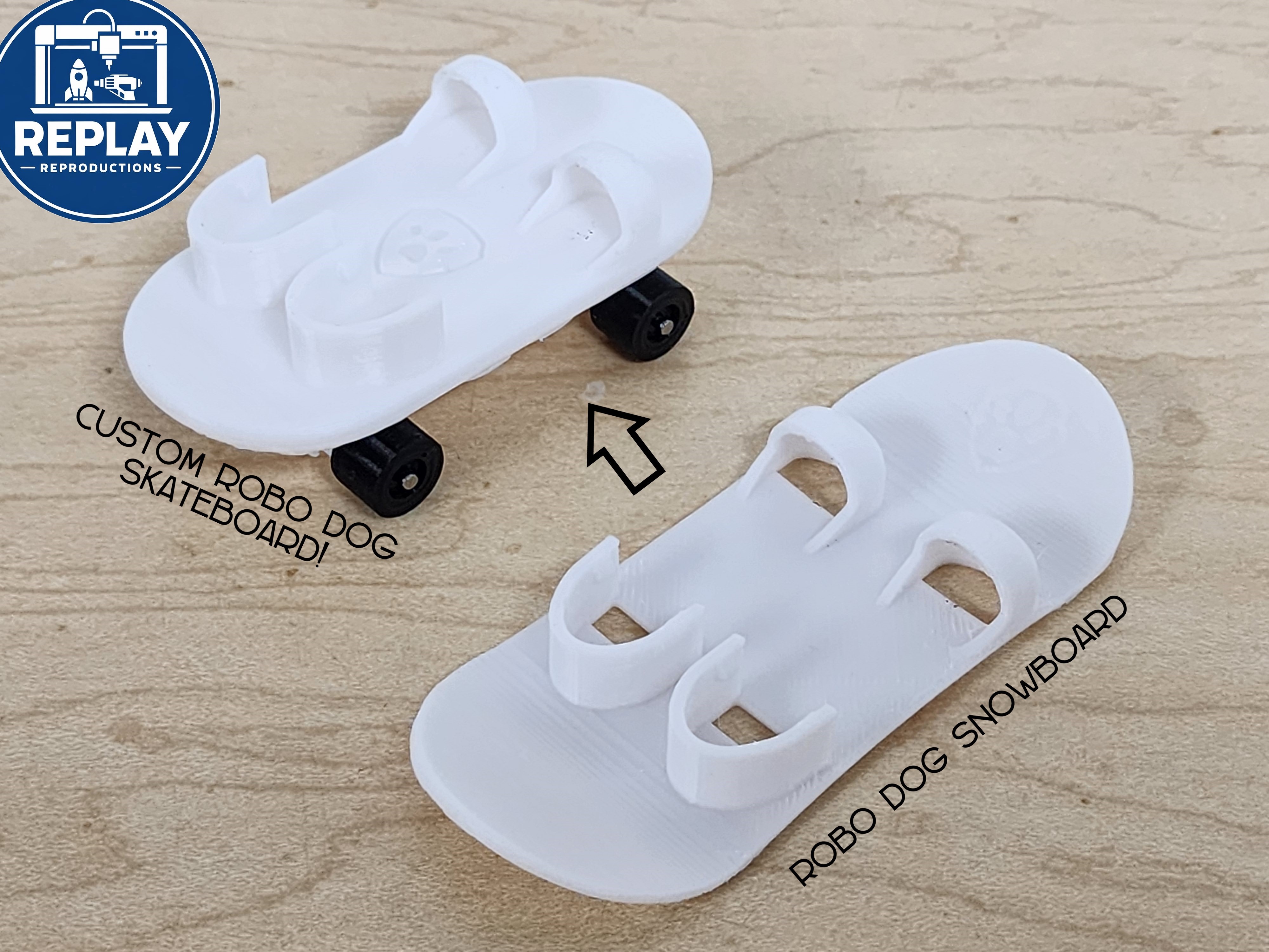 Paw Patrol Skateboard (Robo Dog) - Custom 3D-Printed Part!