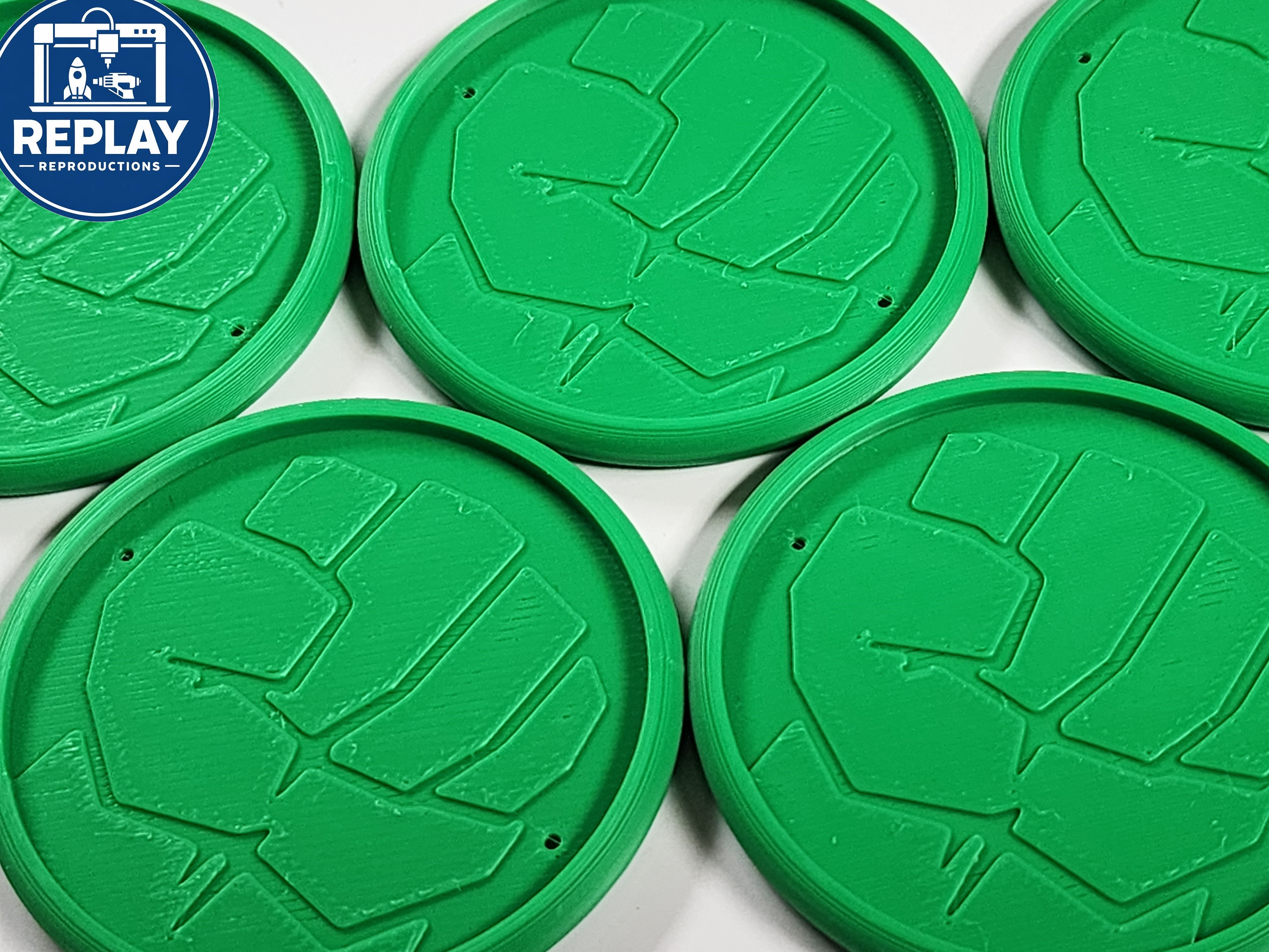 Replacement 3D-Printed Hulk Toy Discs - Marvel Hulk Gamma Blaster (6) Discs