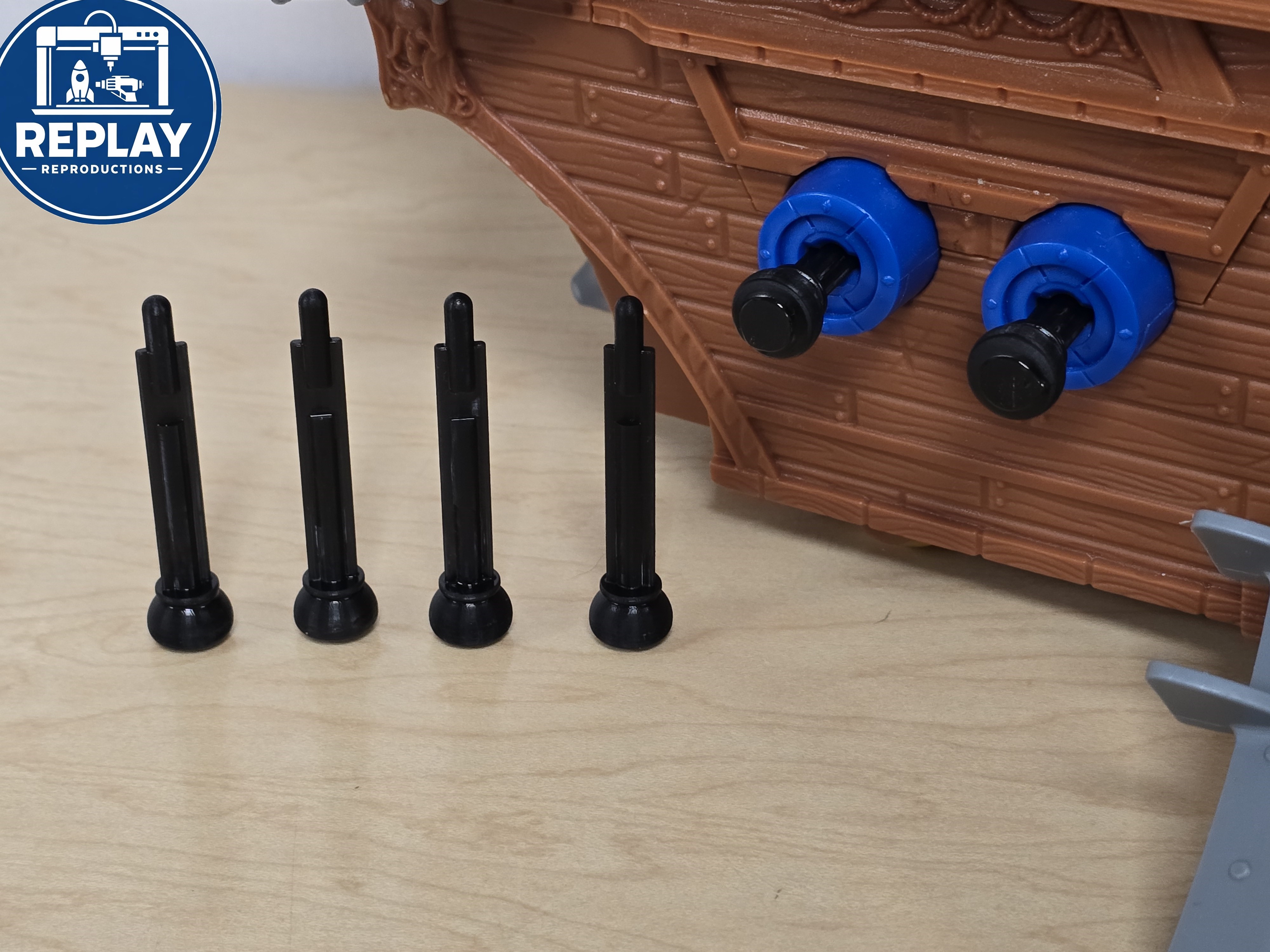Imaginext Shark Bite Pirate Ship Cannon Missiles (Set of 6) 3D-Printed
